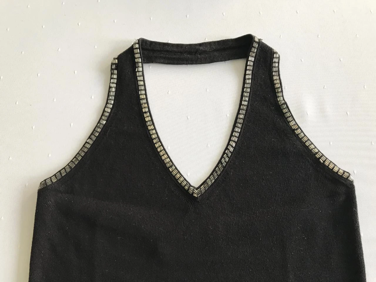 Tommy Hilfiger mooie zwarte top met pareltjes afgewerkt . – photo 3